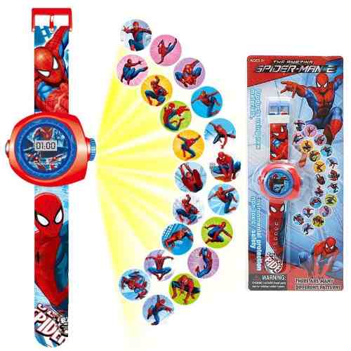 Reloj Digital Proyector Spiderman Ben 10 Hulk Cars Lol