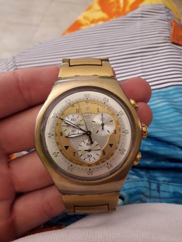 Reloj Swatch Irony Dorado V% Original