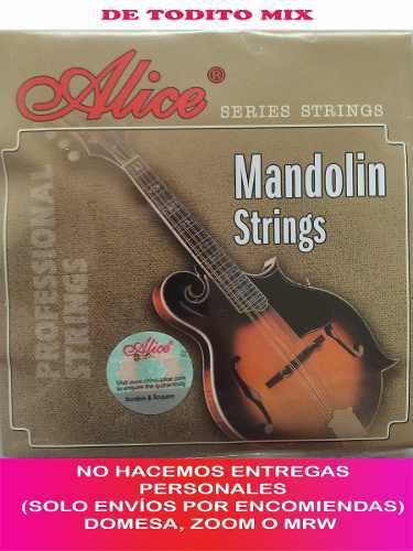 Juego Cuerdas Mandolina Alice Originales Am03 Set 8