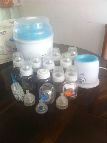 Avent Set 10 Teteros+set 6 Tetinas+ Calentador