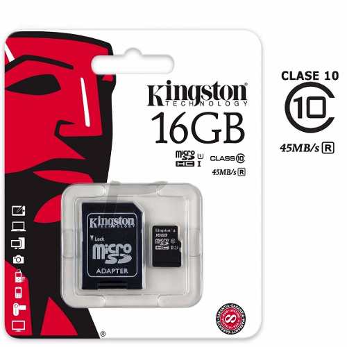 Memoria Micro Sd 16 Gb Kingston Clase 10