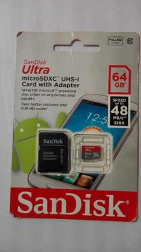 Memoria Micro Sd Sandisk Ultra De 64 Gb