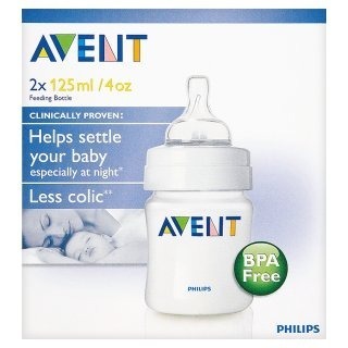 Set De 2 Teteros Bebes Avent Clasicos 125 Ml / 4 Oz