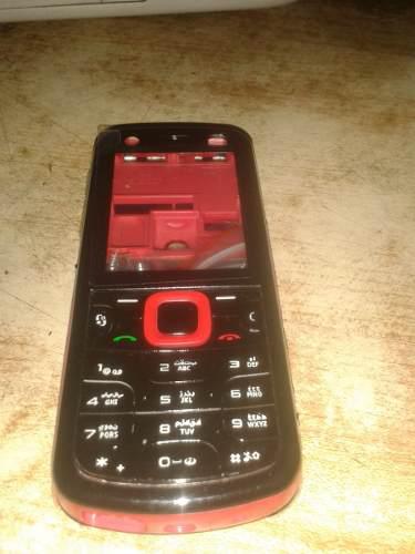 Carcasa Nokia 5320 Nueva C/teclado Mica Color Roja Con Negro