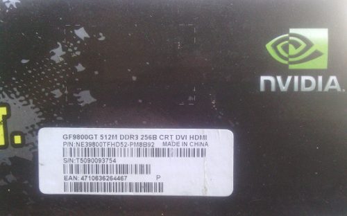 Remate! Tarjeta De Video Nvidia Geforce gt 512mb 256bits