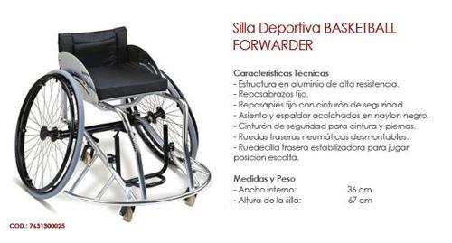 Silla De Ruedas Deportiva Basqueball Forwader