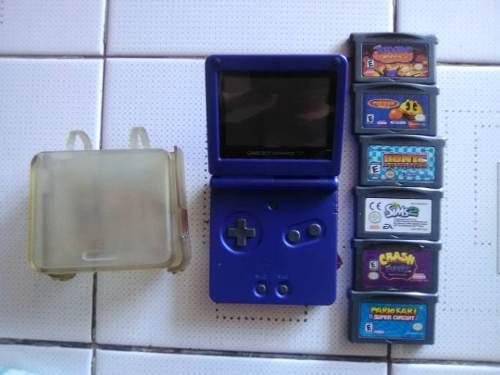 Game Boy Advance Sp + Juegos + Forro + Sin Cargador