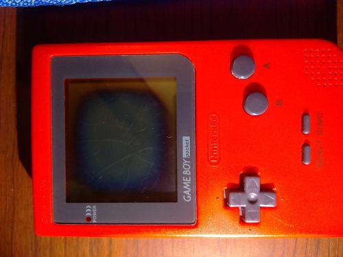Game Boy Pocket Rojo Para Reparar Con Estuche Pokemon
