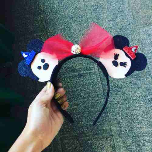 Cintillo Orejas Minnie Mouse Mickey Niñas Brillantes