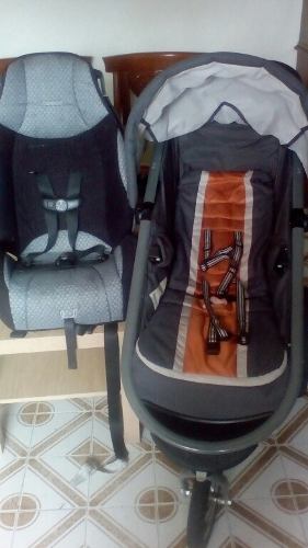 Combo Coche Graco 3 Ruedas + Silla Para Carro Cosco