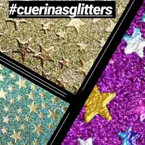 Cuerinas Glitter Importadas Estampadas Escarchadas Material