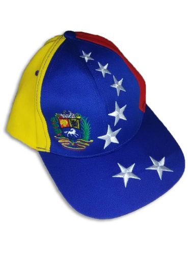 Gorras Tricolor Venezuela, Blanca Y Negra