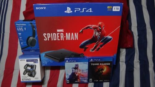 Playstation 4 Slim Spider Man Nuevo Y Sellado + 2 Juegos