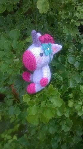 Unicornio Llavero Amigurumi 15cm