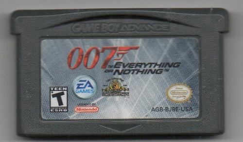 007 Everything Or Nothing. Game Boy Advance. Juego Original