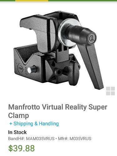 Manfrotto Clamp O Abrazadera De Alta Presion Ajustable