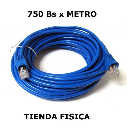 Cable Utp Cat5e Por Metro Azul Cca Internet Redes Netvision