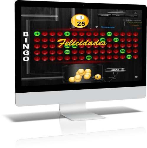 Juego Bingo Electrónico 75 Bolas + 5000 Cartones Para Impr.