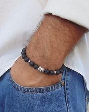 Pulsera De Piedra Volcánica O Lava. Japa. Hombre/mujer