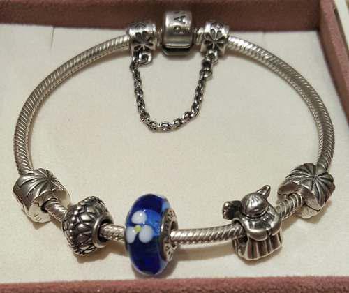 Pulsera Pandora 100% Original Con Dijes