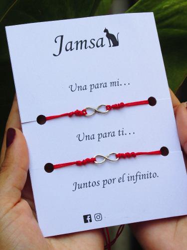 Pulseras Infinito Hilo Rojo Del Destino Con Bolsa De Regalo