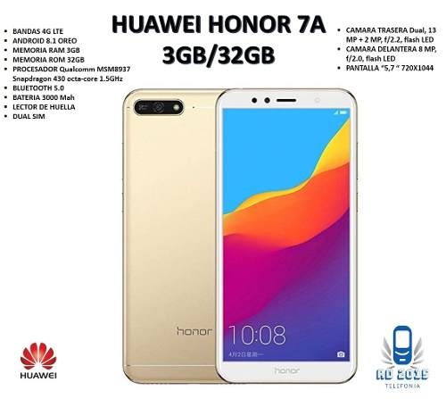 Telefono Celular Huawei Honor 7a 3gb Ram/32gb Interna
