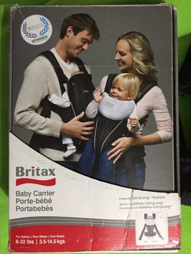 Britax Baby Carrier Black Canguro Cargador Porta Bebe