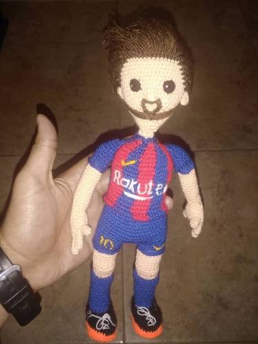 Amigurumi Tejido Messi 30cm