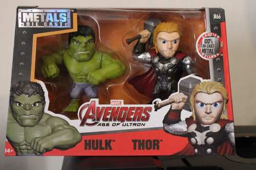 Figuras Thor Y Hulk Metals Die Cast Twin Pack Age Of Ultron