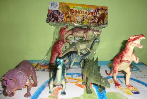 Set De 4 Dinosaurios, Resistente Y De Muy Buena Calidad.