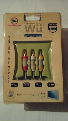 Cable Av Audio Video 3 Rca Para Consola Nintendo Wii Wiiu