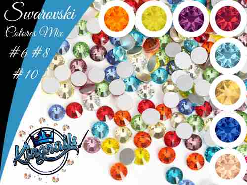Paquete 720 Piedras Swarovski Colores Mix #8 (2.4mm)