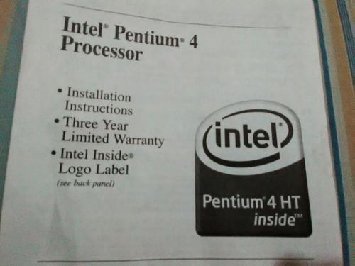 Procesador Intel Pentium  Ghz