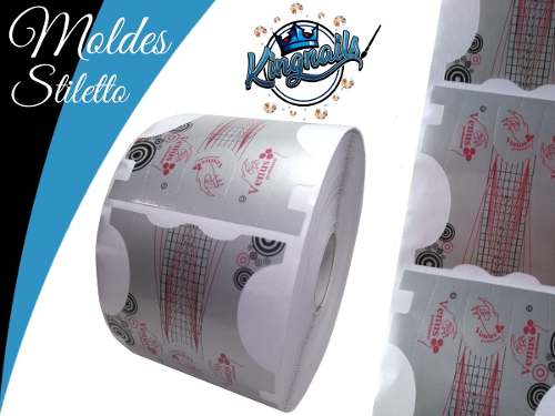 Rollo 500 Moldes Extralargos Para Esculpir Uñas Kingnails