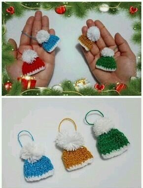 Adorno De Gorritos Para El Árbol De Navidad A Crochet.