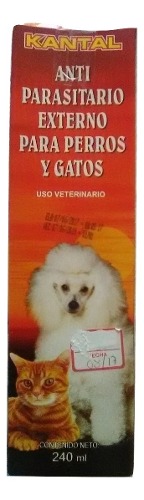 Antiparasitario Para Gatos Y Perros Marca Kantal 240 Ml