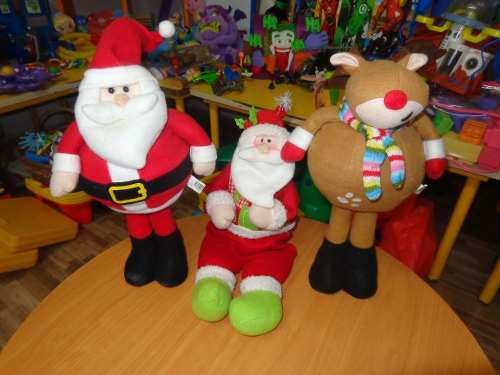 Muñecos De Santa Claus Reno Navidad
