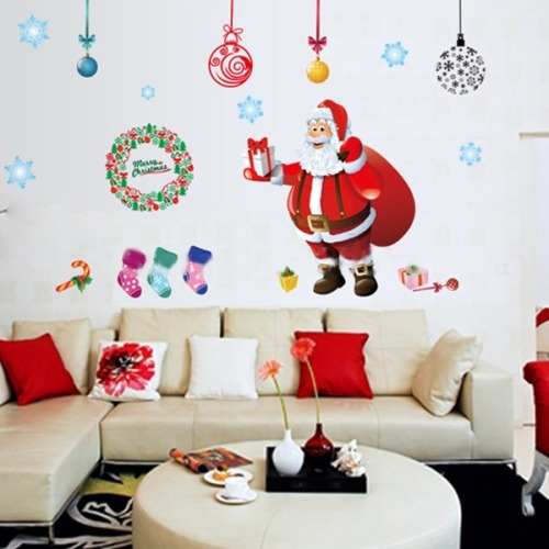 Para Navidad Pegatina Pared Tienda Vitrina Cristal E Bbpc