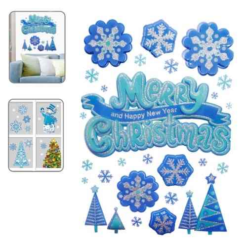 Para Navidad Wall Sticker Christma Serie Snow And T Dbud