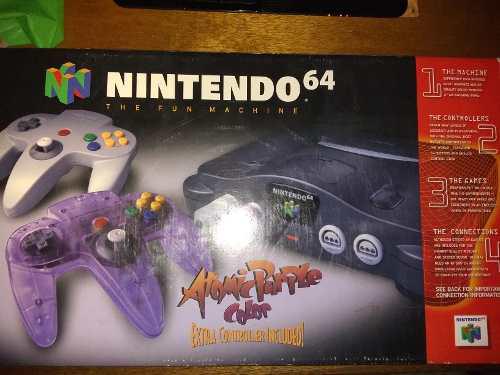 Nintendo 64 Atomic Purple + 2 Controles + 16 Juegos