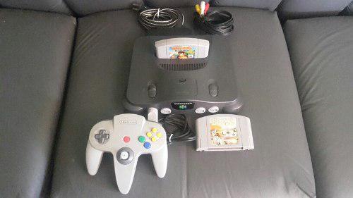 Nintendo 64 Con 1 Control, 2 Juegos, Cables Y Transformador