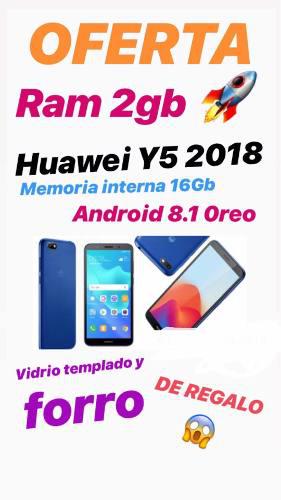 Huawei Y5 Con Forro Y Vidrio Templado Teléfono Celular