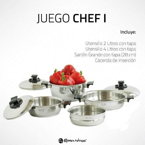 Juego De Ollas Rena Ware De 7 Piezas Chef I / 300 Trmpp