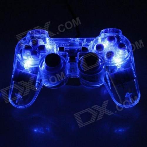 Control Para Pc Dualshock Con Vibración Usb Luminoso Led