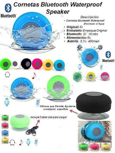 Cornetas C/ Bluetooth Portátil Contra Agua Waterproof
