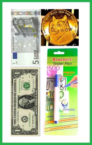 Detector De Billetes Falsos Marcador Moneda Dolar Euro