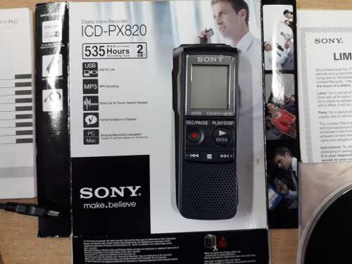Grabador Digital De Voz Marca Sony Modelo Icd-px820