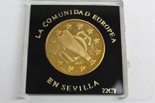 Moneda Conmemorativa Ecu Sevilla  Comunidad Europea