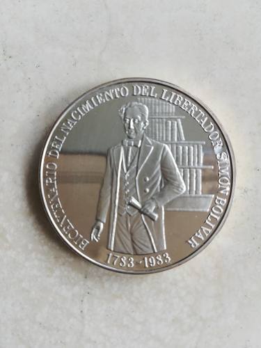 Moneda De Plata Bicentenario Nacimiento Simón Bolívar