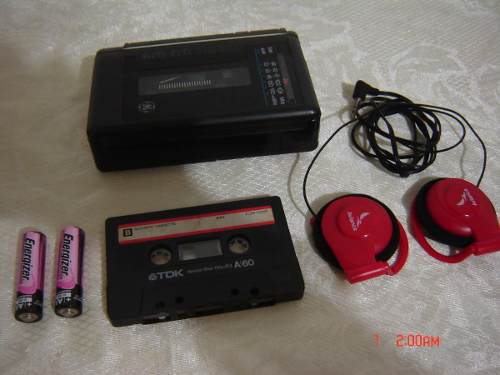 Walkman Radio-casette G.e + Baterias + Audifonos Estereo
